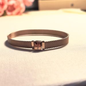 PANDORA Rose Reflexions Mesh Bracelet 7.5/17 cm